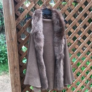 Faux fur swing vest
